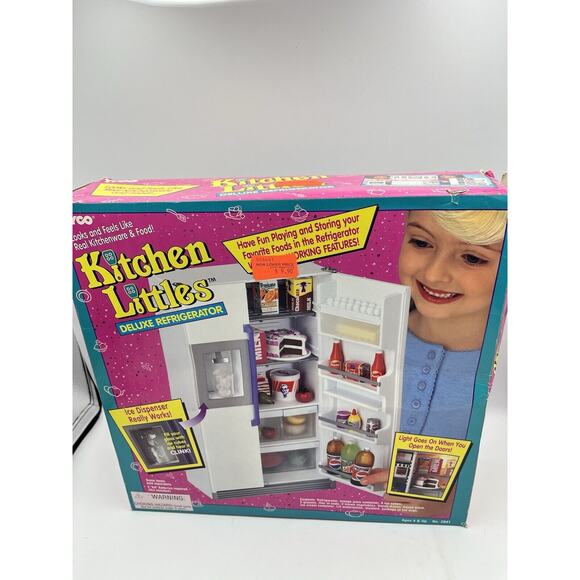 Vintage Tyco Kitchen Littles Deluxe Refrigerator Set Brand New - Picture 1 of 13